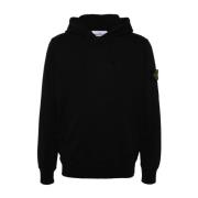 Zwarte Hoodie van Katoenen Jersey Stone Island , Black , Heren