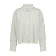 Lurex Streep Lange Mouw Blouse By-Bar , Blue , Dames