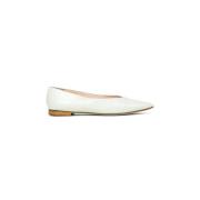 Glanzende Leren Ballerina Schoenen Prosperine , White , Dames