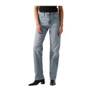 High Rise Straight Jeans Calvin Klein , Blue , Dames