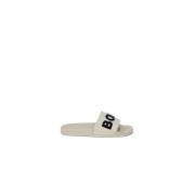 Witte Polyurethaan Sandaal Heren Slippers Hugo Boss , White , Heren