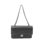 Pre-owned Leather shoulder-bags Chanel Vintage , Black , Dames