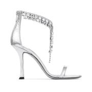 Kristalversierde Stiletto Hak Schoenen Jimmy Choo , Gray , Dames