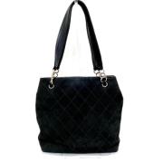 Pre-owned Leather totes Chanel Vintage , Black , Dames