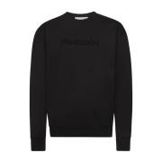 Zwarte Sweatshirt met Unieke Borduursels JW Anderson , Black , Heren