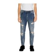 Heren Katoenmix Jeans voor Herfst/Winter Gianni Lupo , Blue , Heren