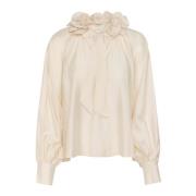 Vrouwelijke Blouse met Prachtige Details Karen by Simonsen , White , D...