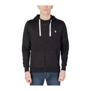 Zwarte Hoodie van Katoen U.s. Polo Assn. , Black , Heren