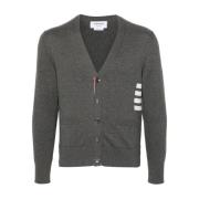 Grijze Sweater met 4-Bar Streep Thom Browne , Gray , Heren