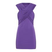 Pruim Paarse Twist-Detail Mouwloze Minijurk Andamane , Purple , Dames