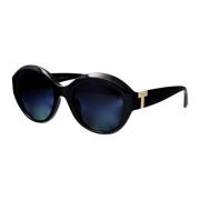 Blauwe Lens Zonnebril voor Zomerse Stijl Tiffany & Co. , Black , Dames