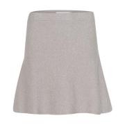 Gebreide Rok Flint Gray Melange Karen by Simonsen , Gray , Dames