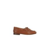 Leren Mocassin met Metalen Oogjes Bally , Brown , Heren