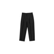 Zwarte rechte broek met ceintuurlussen MM6 Maison Margiela , Black , H...