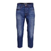 Italiaanse wortel fit jeans, lage taille Don The Fuller , Blue , Heren