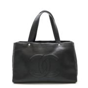 Pre-owned Leather chanel-bags Chanel Vintage , Black , Dames