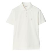 Krijt Polo Shirt Burberry , White , Heren