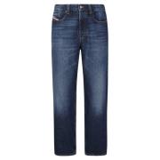 Faded Straight Leg Jeans Diesel , Blue , Heren