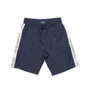 Bermuda Shorts met Ribdetails in Meerdere Stoffen Emporio Armani , Blu...