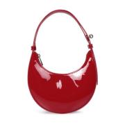 Rode Patent Halve Maan Mini Tas Furla , Red , Dames