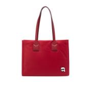 Tote M Nylon Rood Karl Lagerfeld , Red , Dames