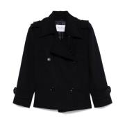 Elegante Laveno Wol Kasjmier Jas Max Mara , Black , Dames