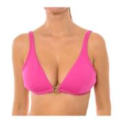 Klassieke Triangel Bikini Top met Logorand Michael Kors , Pink , Dames