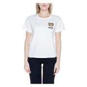 Dames T-shirt Lente/Zomer Collectie Moschino , White , Dames