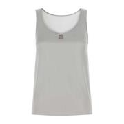 Grijze Satijnen Tanktop Dolce & Gabbana , Gray , Dames