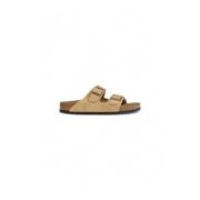 Beige Suède Sandalen Birkenstock , Beige , Dames