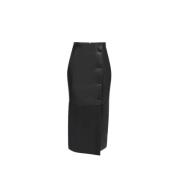 Zwarte Leren Pencil Rok Nina Ricci , Black , Dames