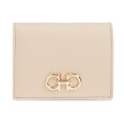 Leren portemonnee Salvatore Ferragamo , Beige , Dames