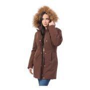 Bruine Winterjas voor Mannen YES ZEE , Brown , Dames