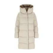 Sibyl Gewatteerde Jas met Capuchon Save The Duck , Beige , Dames