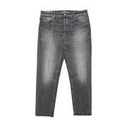 Denim Tapered Fit Jeans in Grijs PT Torino , Gray , Heren