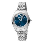 Blauwe wijzerplaat kwarts horloge Damescollectie Just Cavalli , Gray ,...