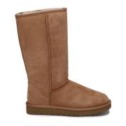 Klassieke hoge bruine laarzen met rubberen zool UGG , Brown , Dames