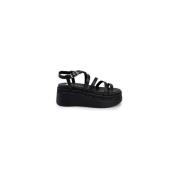 Hoge hak leren sandalen dames collectie Tommy Jeans , Black , Dames