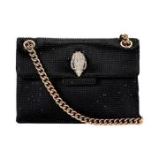 Mini Kensington Zwarte Stoffen Tas Kurt Geiger , Black , Dames