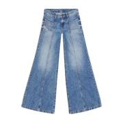 Blauwe Bootcut Flare Jeans DNA Wassing Diesel , Blue , Dames