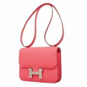 Pre-owned Leather handbags Hermès Vintage , Pink , Dames