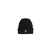 Zwarte wollen beanie muts Moncler , Blue , Heren