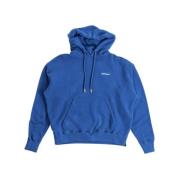 Denim Patch Skate Fit Hoodie Off White , Blue , Heren