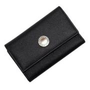 Pre-owned Leather key-holders Bvlgari Vintage , Black , Heren