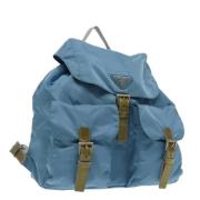 Pre-owned Nylon backpacks Prada Vintage , Blue , Dames