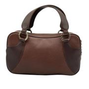 Pre-owned Leather handbags Bvlgari Vintage , Brown , Dames