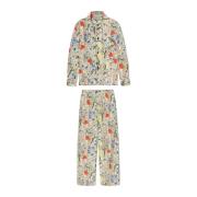 Tweepersoons pyjama met bloemenmotief Bottega Veneta , Multicolor , Da...