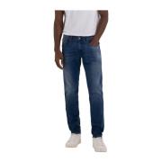 Slim Fit Katoenen Jeans & Broek Replay , Blue , Heren