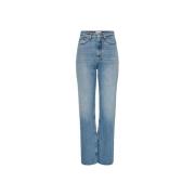 Baggy Katoenmix Jeans Collectie Only , Blue , Dames