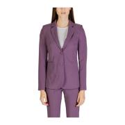 Paarse Polyester Blazer Dames Herfst/Winter Collectie Sandro Ferrone ,...